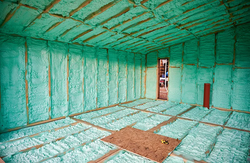 Residential spray foam insulation