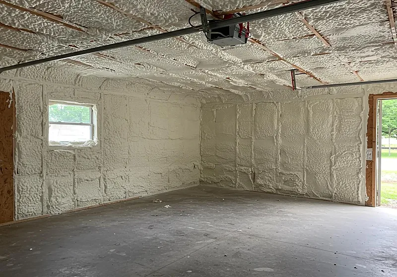 Garage spray foam insulation
